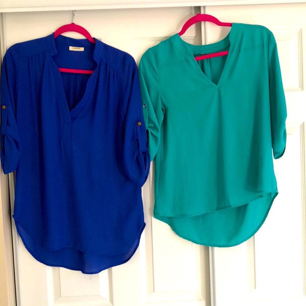 Royal Blue and Turquoise Tops